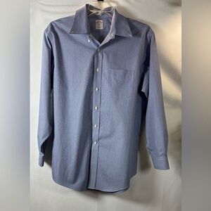 Brooks Brothers Blue and White Checkered Dress Shirt